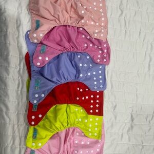 Vibrant Kids Diaper Covers Set - Pink, Purple, Blue, Red, Yellow